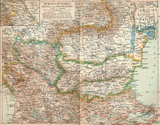 Rumänien, Bulgarien, Serbien und Montenegro, ca. 1906, 1907