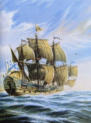 Russisches Linienschiff Poltava, 1712