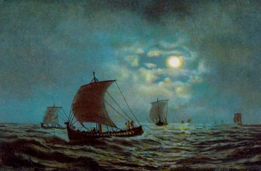 Segelboote bei Nacht, 20. Jahrhundert
