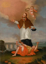Heiliger Johannes von Nepomuk, von Engeln verherrlicht