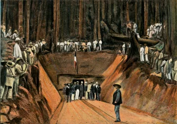 Saint-Elie. Einweihung der ersten Quarzmine, Saint-Elie, 1900