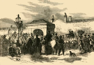 Verkauf der Hyde Park Turnpike, ca. 1876