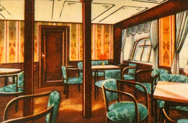 Salon an Bord eines Zeppelins, 1932