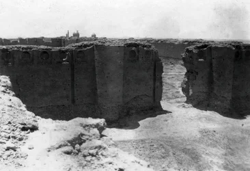 Stadt Samarra vom Malwiya-Turm, Mesopotamien, 1918