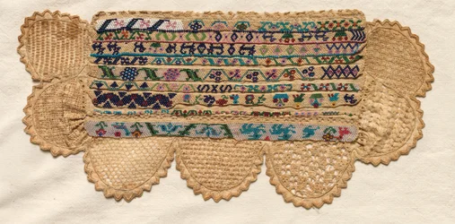 Stickmustertuch Fragment, 1800er Jahre