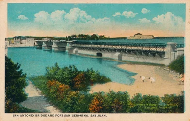 San Antonio Brücke und Fort Geronimo, San Juan, 1909