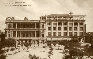 Santiago de Cuba - San Carlos Gesellschaft und Casa Granda Hotel, ca. 1920er Jahre