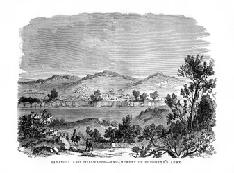 Saratoga und Stillwater, Lager von Burgoynes Armee, 1777