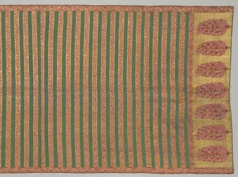 Schärpe mit Flora und gestreiftem Feld, 1700er Jahre