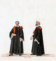 Schreiber, Kostümentwurf für Shakespeares Stück, Heinrich VIII