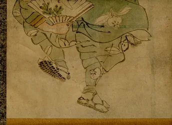 Bildrolle, die ein traditionelles japanisches 2-Mann-Comedy-Team namens Manzai darstellt (2)
