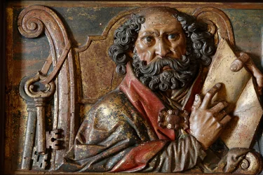 Skulptur in der Kathedrale von Mallorca: Heiliger Petrus, Palma, Spanien