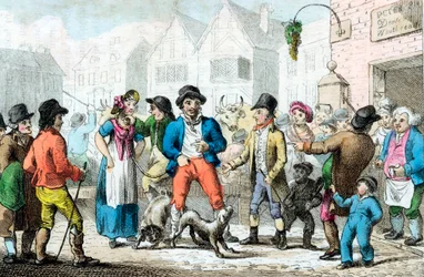 Verkauf einer Frau an den Meistbietenden, 1816