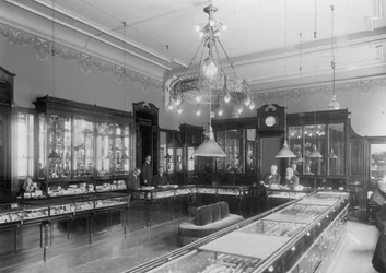 Geschäft im Haus von Fabergé, St. Petersburg, Russland, 1910