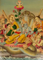 Shri Sheshanarayana, Vishnu Narayana auf Shesha, 1886