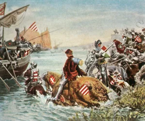 Sigismund wird nach der Schlacht von Nikopolis gerettet