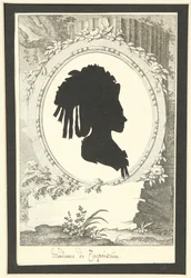 Silhouette-Porträt von Natalia Kirillovna Zagryazyskaya geb. Razumovskaya 1747-1837