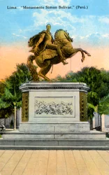 Simon-Bolivar-Denkmal, Lima, Peru, frühes 20. Jahrhundert