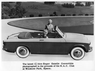 Singer Gazelle Cabriolet, Woodcote Park, Epsom, Surrey, ca. 1956-1963