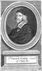 Sir Edward Nicholas, Staatssekretär, Mitte-Ende 17. Jahrhundert