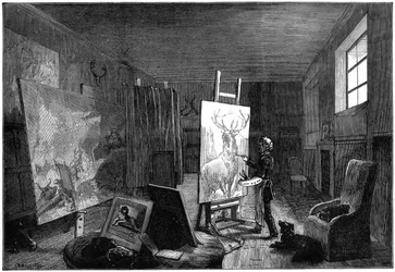 Studio von Sir Edwin Landseer 1802-1873, Brighton, East Sussex, 1874