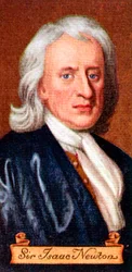 Sir Isaac Newton, aus einer Serie von Zigarettenkarten, 1935