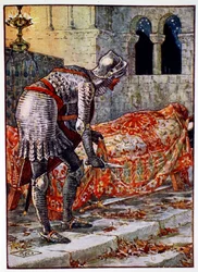 Sir Lancelot in der Kapelle Perilous
