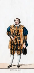 Sir Thomas Lovell, Kostümentwurf für Shakespeares Stück, Heinrich VIII, 19. Jahrhundert