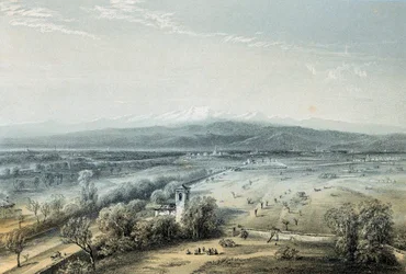 Schauplatz der Schlacht von Magenta, Italien, 4. Juni 1859