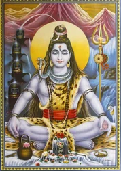 Sitzender Shiva, Rishikesh, Indien