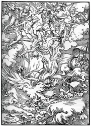 Skizze für Das Jüngste Gericht in Gerard d