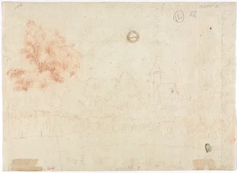 Skizze eines Dorfes (verso), 18. Jahrhundert