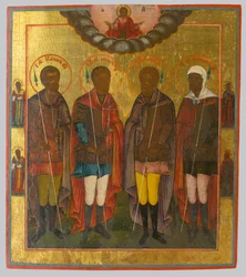 Gruppe von vier Heiligen
