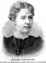 Sonia Sophie Kowalevski, russische Mathematikerin, 1888