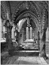 Südost-Ecke der Lady Chapel, Rosslyn Chapel, Schottland, 1893
