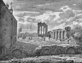 Südostansicht des Nonnenklosters St. Helen, Bishopsgate, City of London, ca. 1819 1906