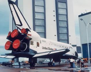 Space Shuttle Columbia auf der Erde, 1980er Jahre