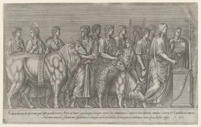 Speculum Romanae Magnificentiae: Opfer auf dem Campus Martius, 16. Jahrhundert