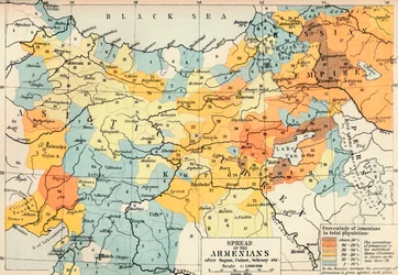 Verbreitung der Armenier nach Supan, Cuinet, Selenoy etc.