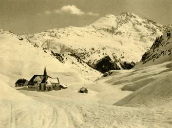 St. Christoph am Arlberg, Österreich, um 1935