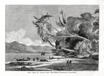 St. Nicolas Bucht, Brunswick-Halbinsel, Patagonien, 19. Jahrhundert