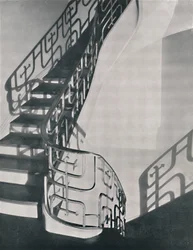 Treppengeländer aus Monel-Metall, entworfen für eine Residenz in New York, 1933