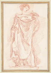 Stehende männliche Figur im Chiton