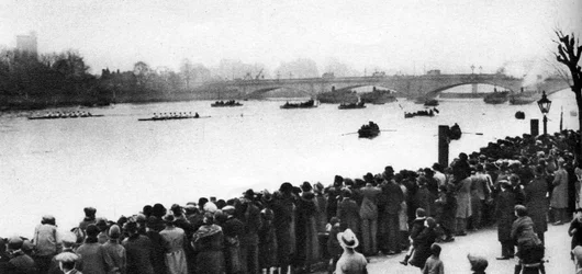 Start des Oxford und Cambridge Bootsrennens, London, 1926-1927