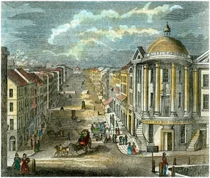 State Street, Albany, New York, USA, ca. 1835