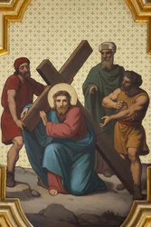 Kreuzwegstation in der Kathedrale Saint-Louis, Blois, Frankreich