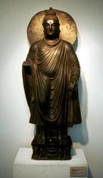Statue des Buddha, aus Garvara, Indien, 2. Jahrhundert