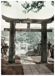 Steinerner Torii, Suwa-Tempel, Nagasaki, Japan