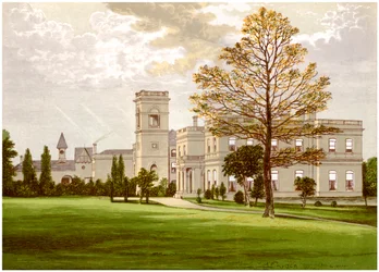 Stowlangtoft Hall, Suffolk, Heim der Familie Wilson, um 1880