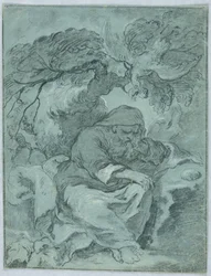 Studie für St. Paul der Einsiedler